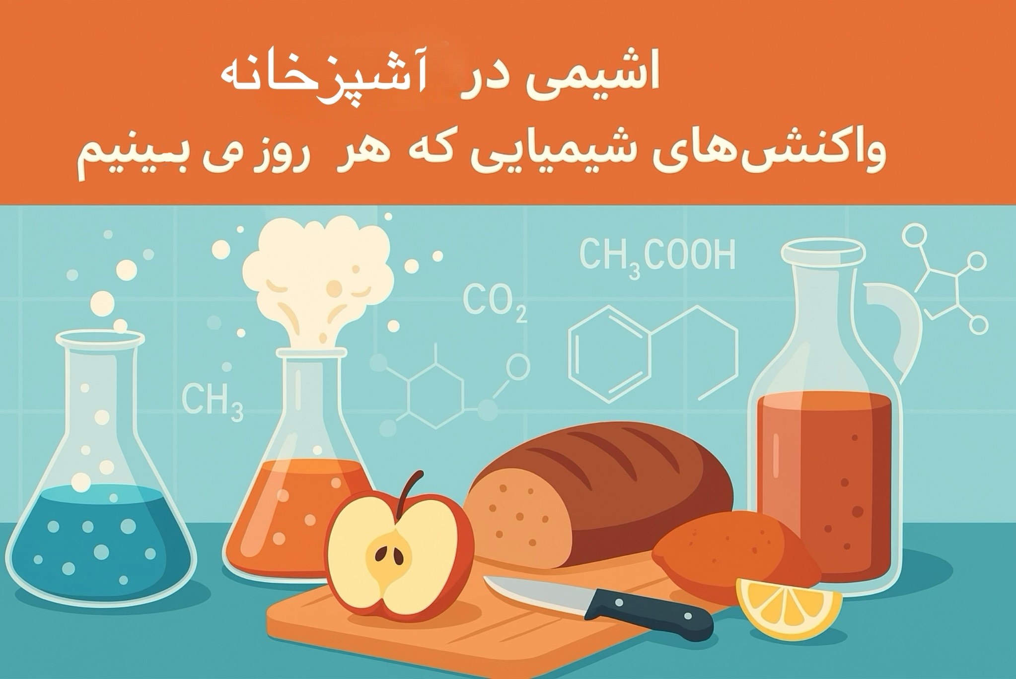 شیمی در آشپزخانه: واکنش‌های شیمیایی که هر روز می‌بینیم!